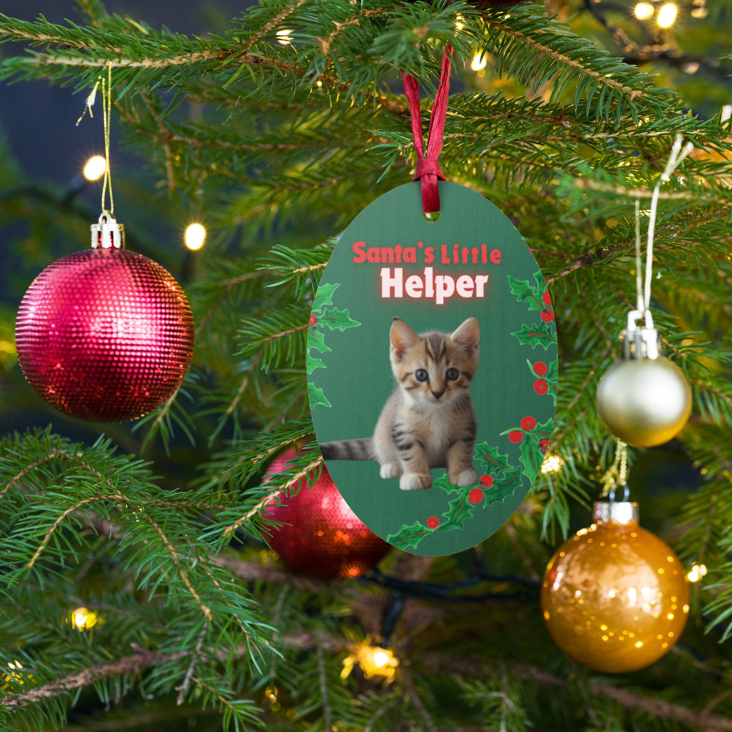 "Santas Little Helper" - Personalized Christmas Ornament.