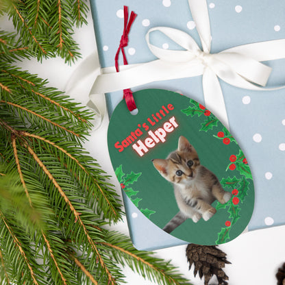 "Santas Little Helper" - Personalized Christmas Ornament.